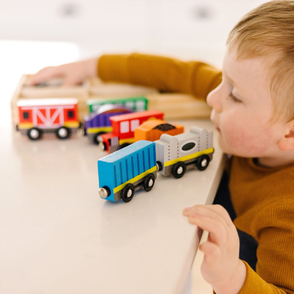 Magnetic Wooden Train Cars