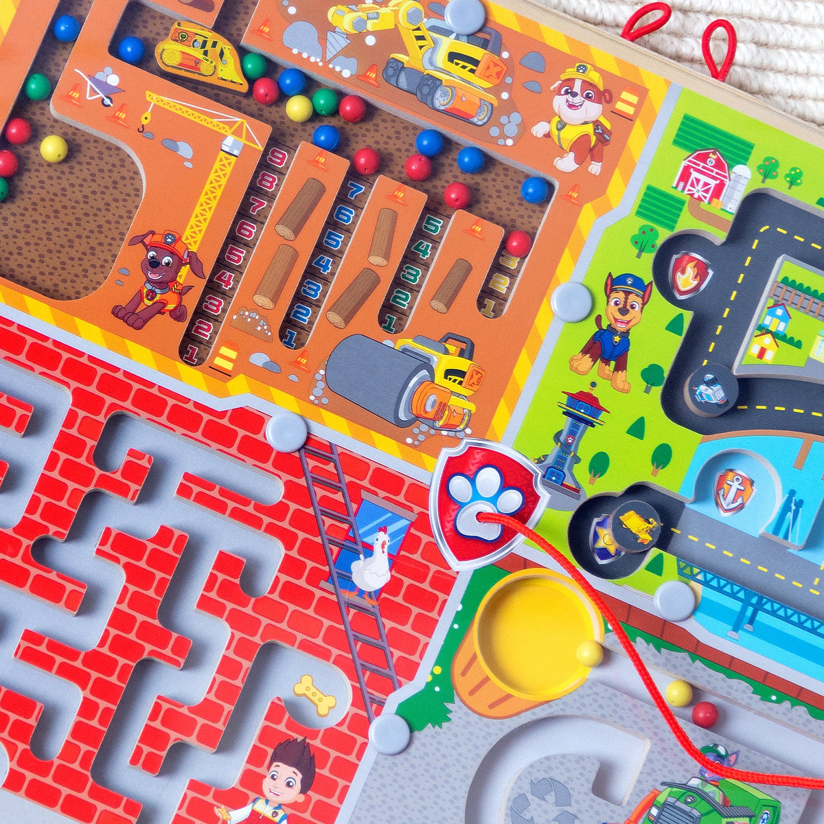 PAW Patrol Wooden 4-in-1 Magnetic Wand Maze Board