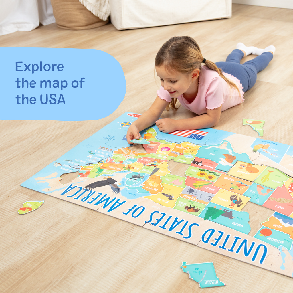 Map Floor Puzzle - 51 Pieces
