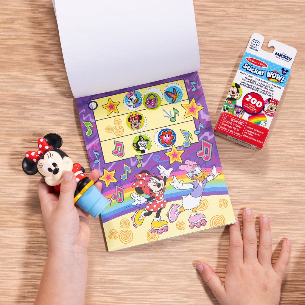 Sticker WOW!™ Disney Minnie Mouse Bundle: Activity Pad & Sticker Stamper + Mini Activity Pad and 200 Refill Stickers