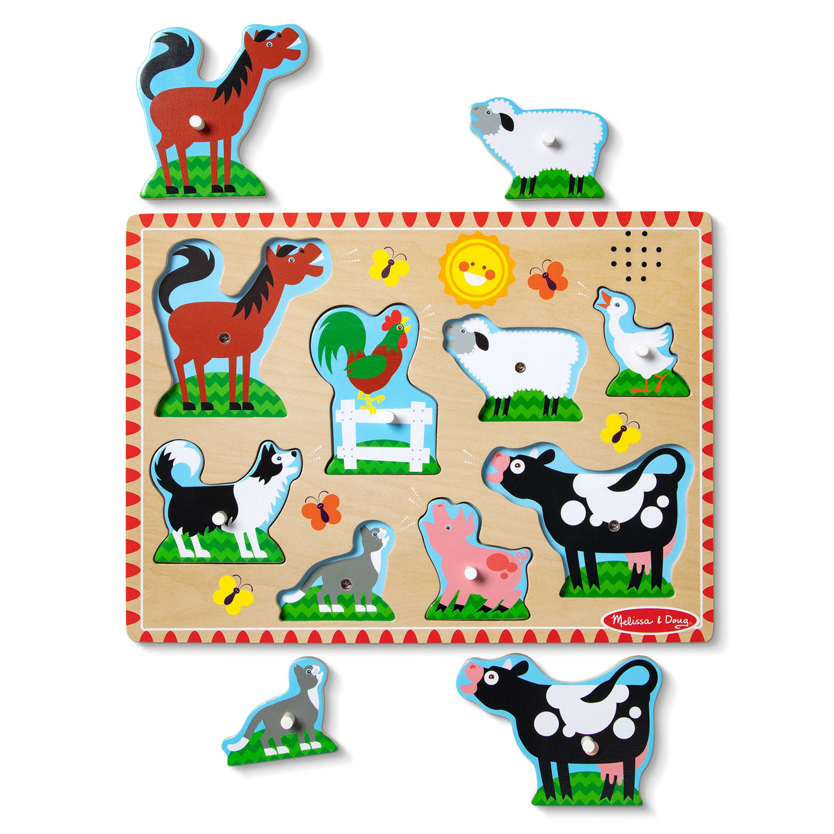 Farm Animals Sound Puzzle - 8 Pieces