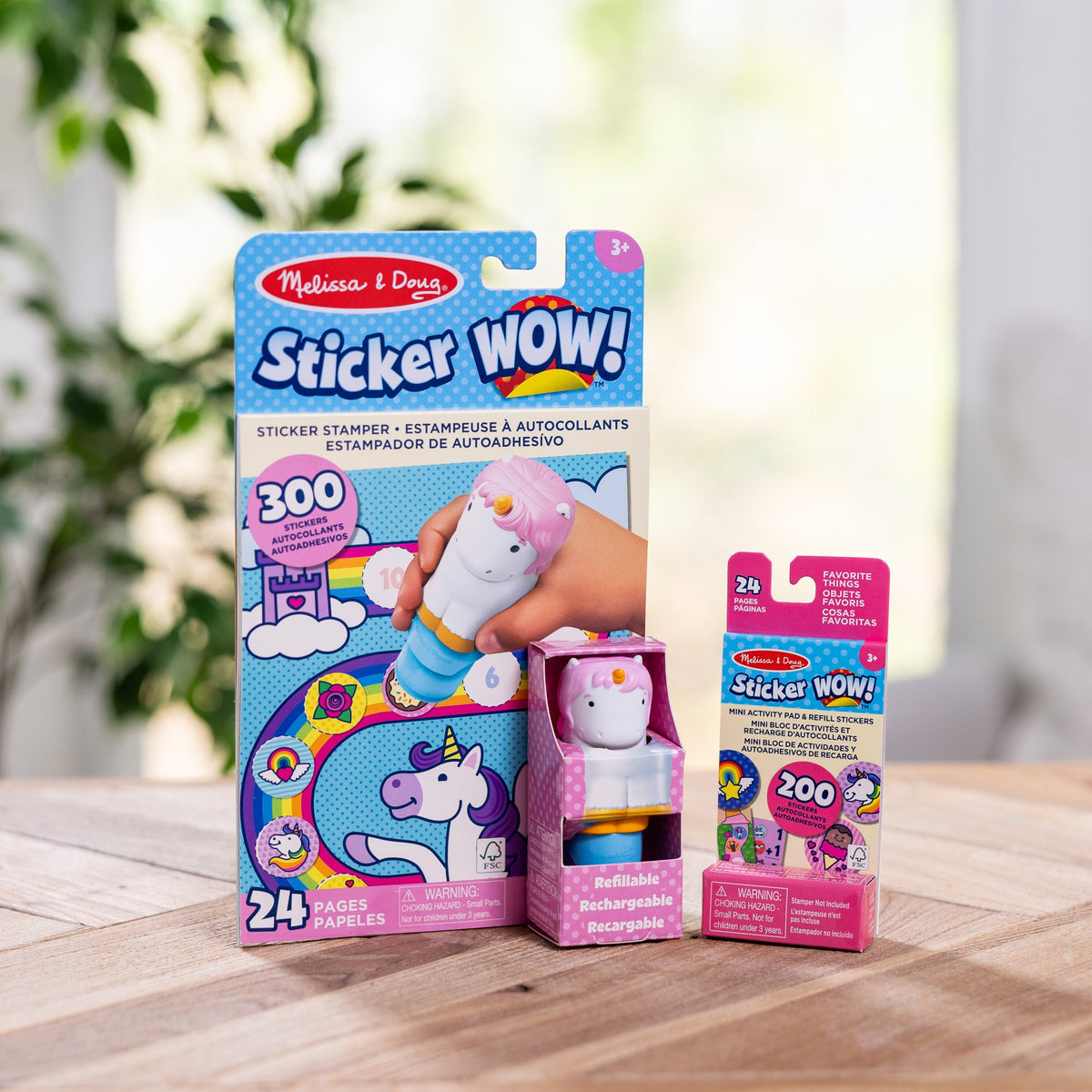 Sticker WOW!™ Unicorn Bundle: Activity Pad & Sticker Stamper + Mini Activity Pad and 200 Refill Stickers