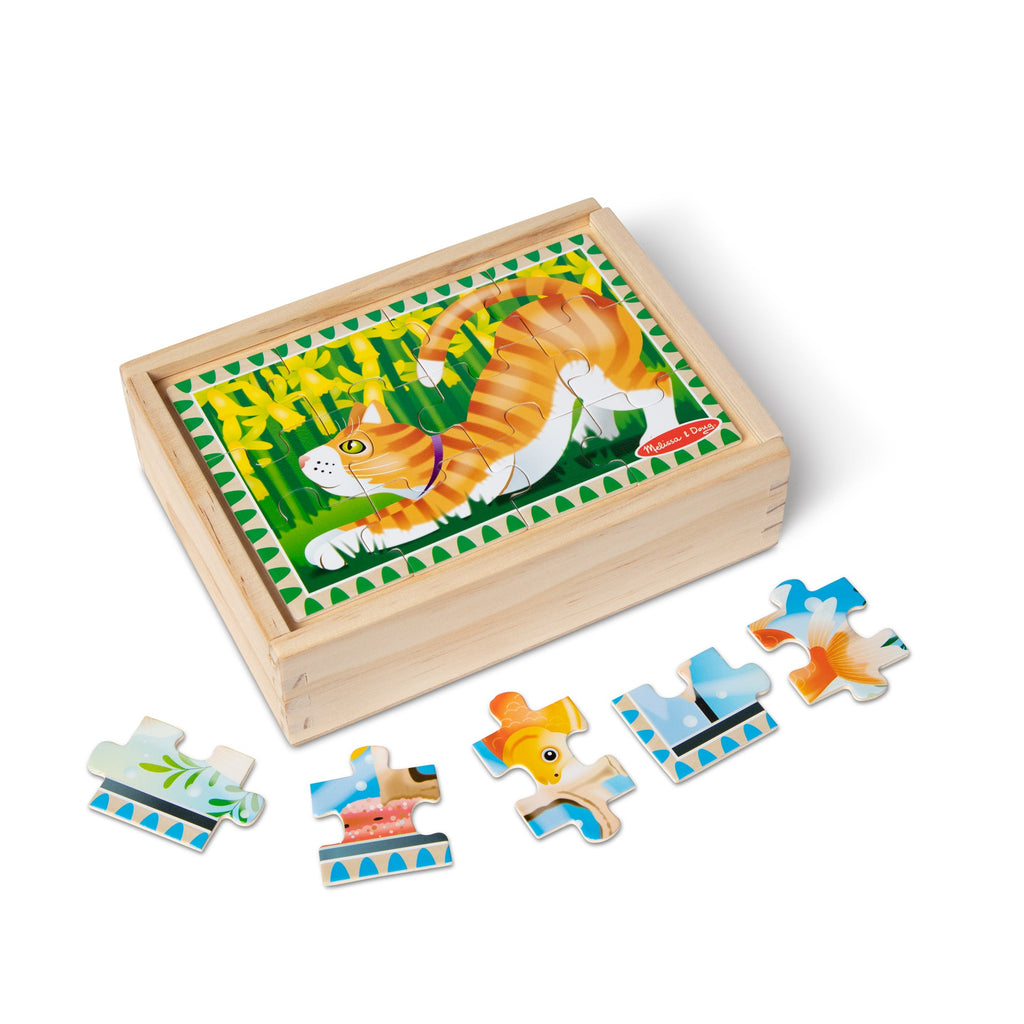 Wooden Jigsaw Puzzles in a Box - Pets