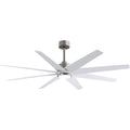 Atlas Ariella - LK 64 inch Brushed Nickel with Matte White Blades Ceiling Fan