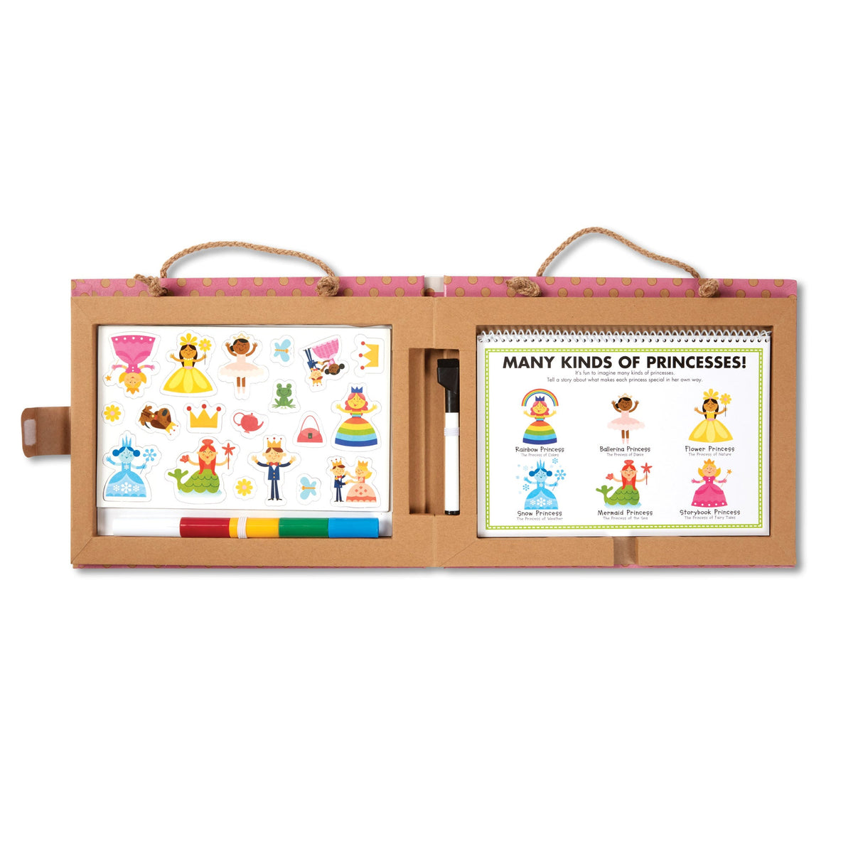Natural Play: Play, Draw, Create Reusable Drawing & Magnet Kit – Princesses