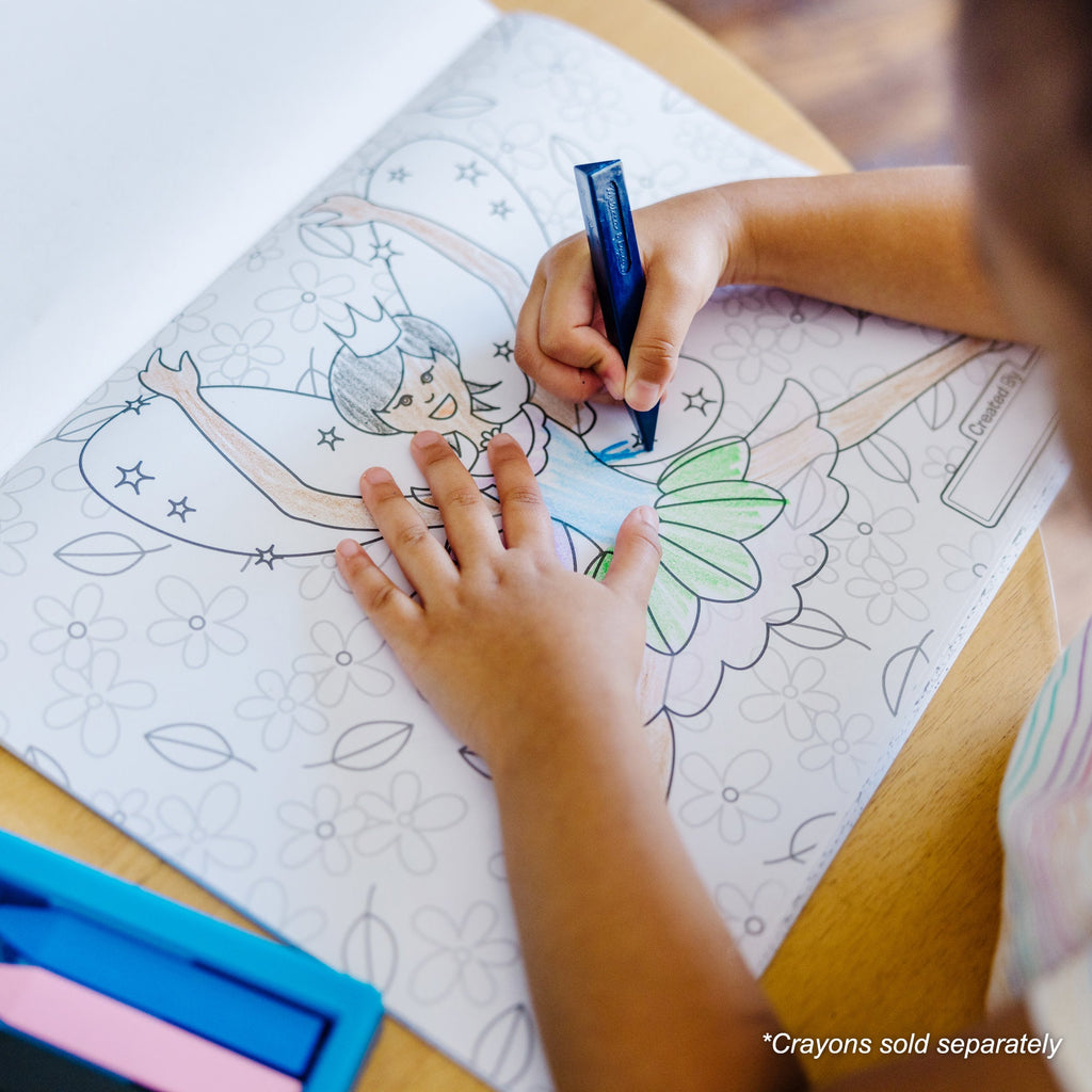 Jumbo 50-Page Kids' Coloring Pad - Horses, Hearts, Flowers, and More
