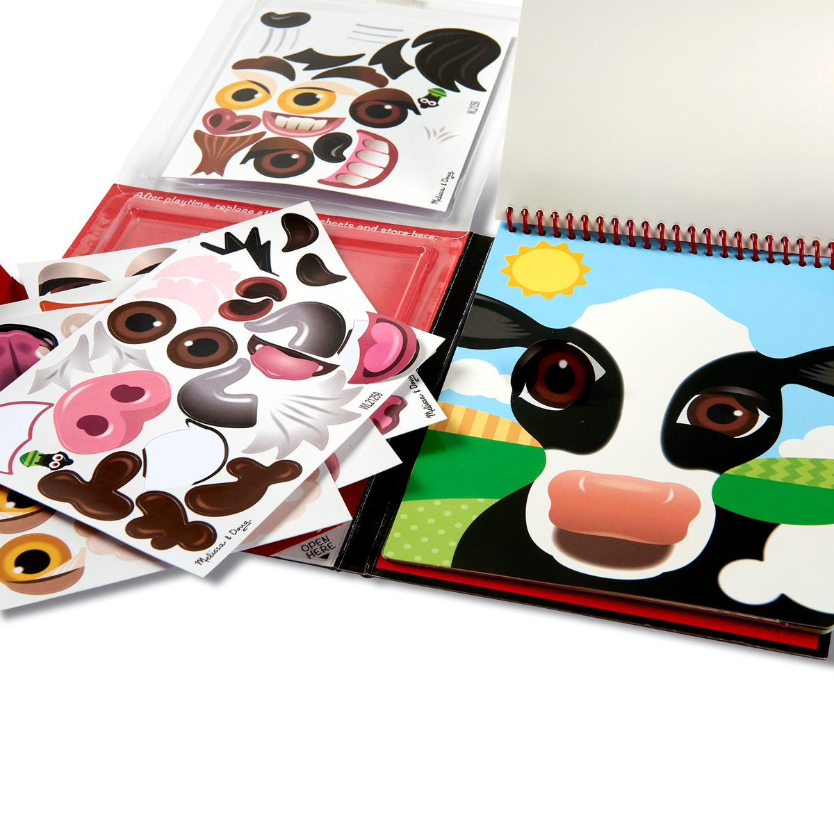 Make-a-Face – Farm Reusable Sticker Pad – On the Go Travel Activity