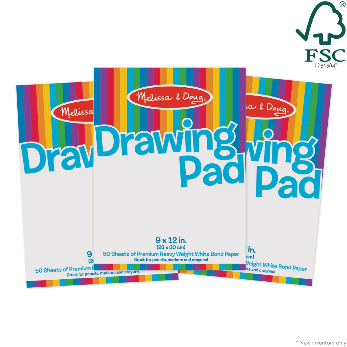 Drawing Paper Pad (50 Sheets, 9 x 12 Inches) 3-Pack