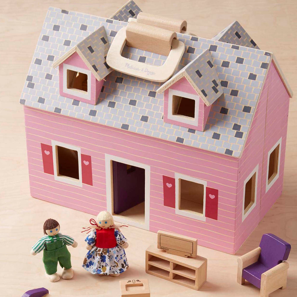 Wooden Fold & Go Dollhouse