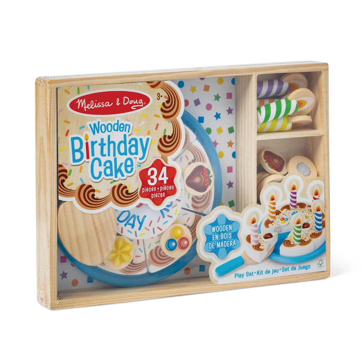 Wooden Birthday Cake Play Set