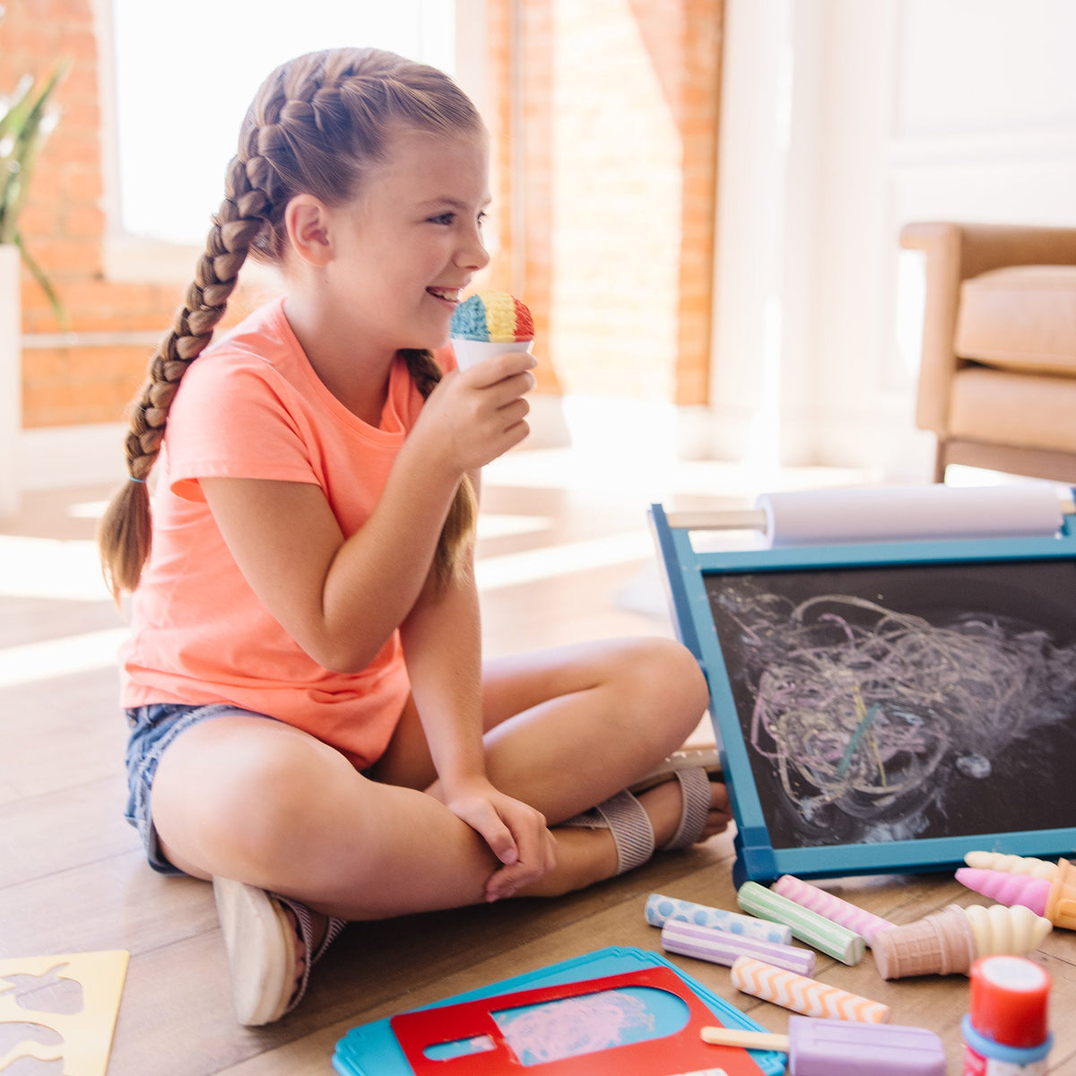 Ice Cream Shop Chalk Play Set