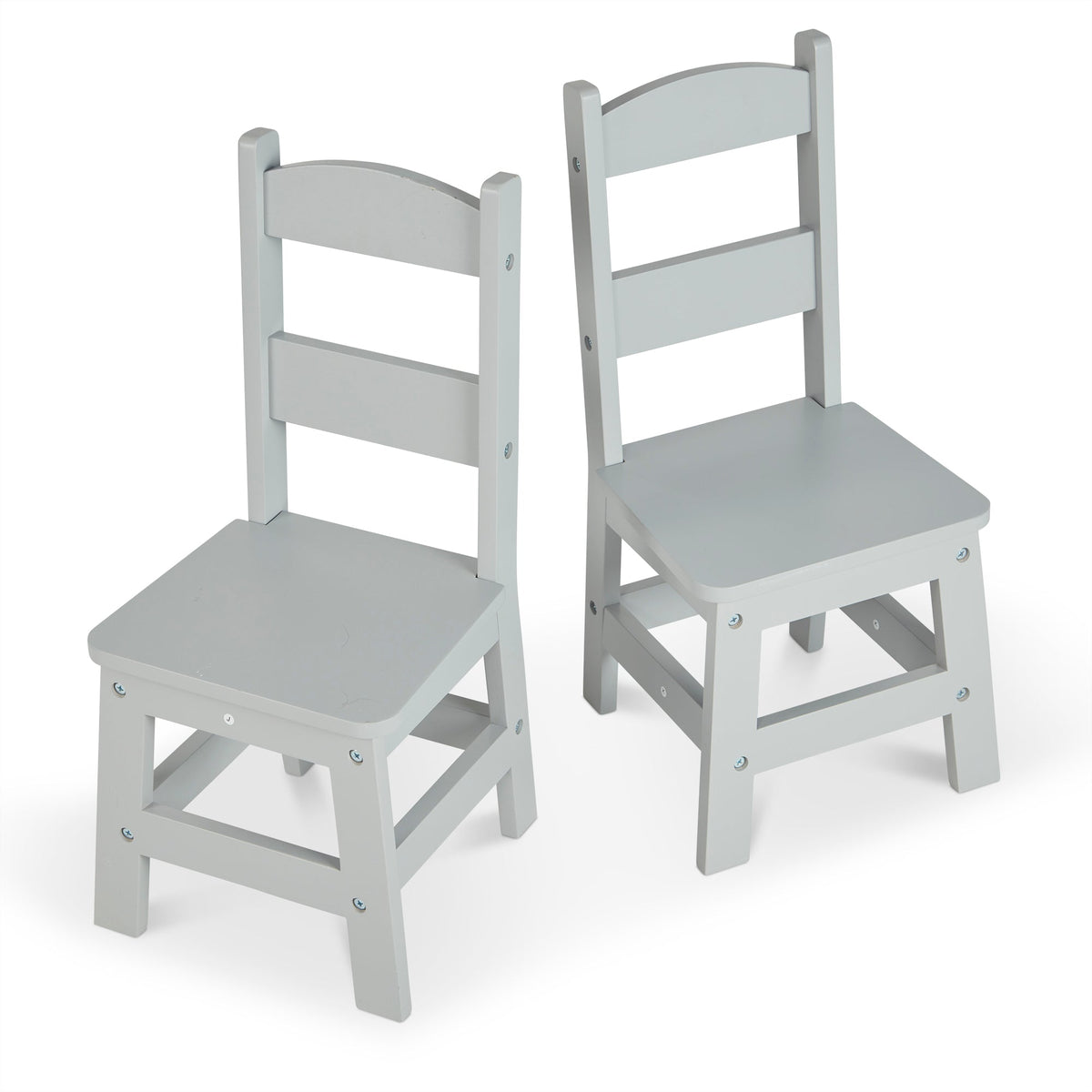 Child’s Wooden Chair Pair – Gray