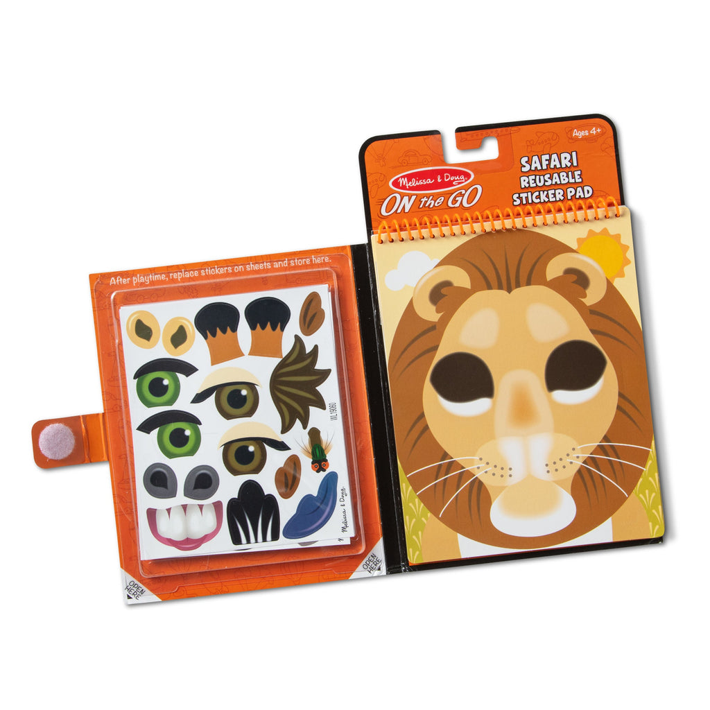 Make-a-Face – Safari Reusable Sticker Pad – On the Go Travel Activity