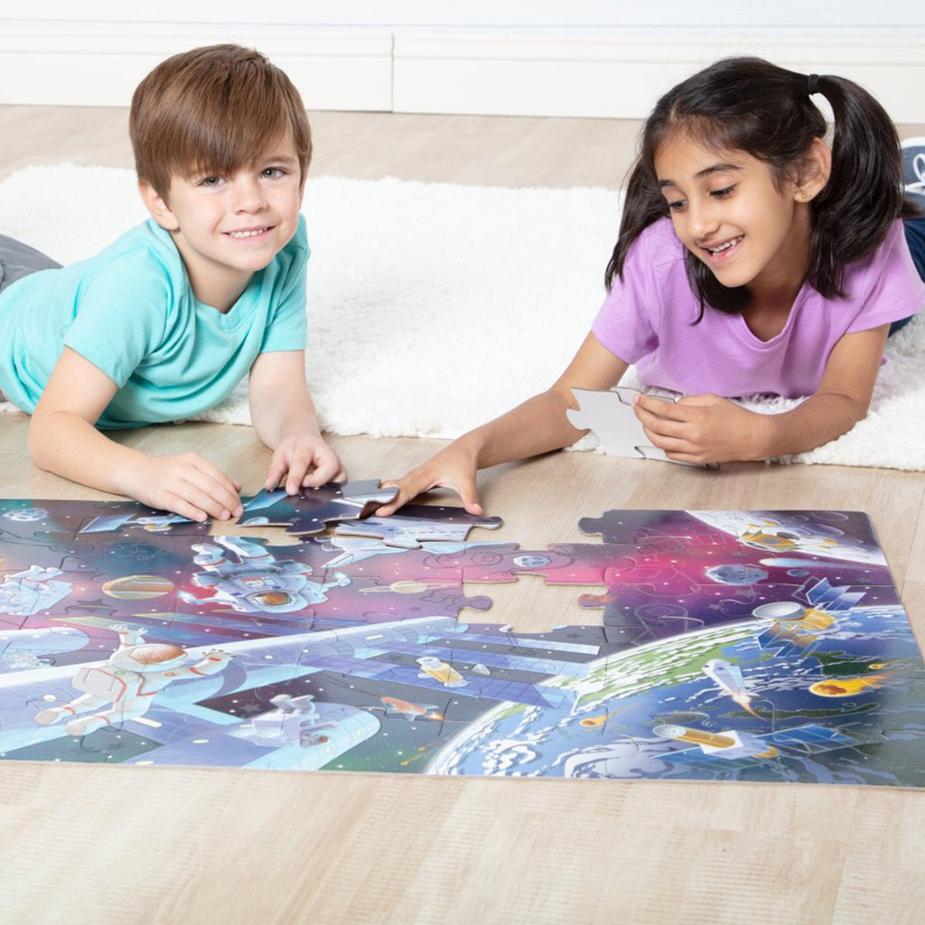 Outer Space Glow-in-the-Dark Floor Puzzle – 48 Pieces