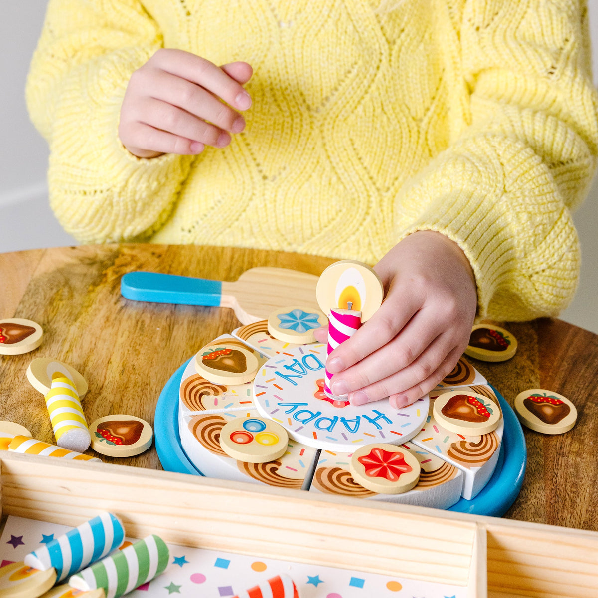 Wooden Birthday Cake Play Set