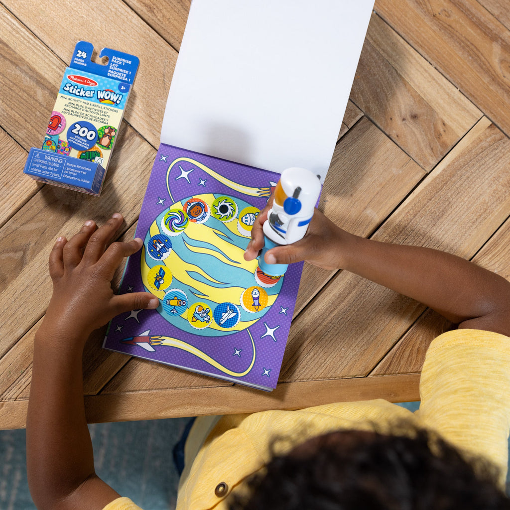 Sticker WOW!™ Astronaut Bundle: Activity Pad & Sticker Stamper + Mini Activity Pad and 200 Refill Stickers