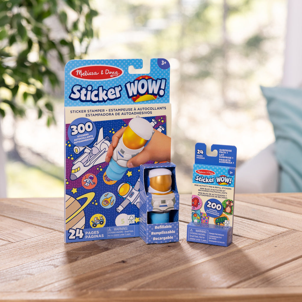 Sticker WOW!™ Astronaut Bundle: Activity Pad & Sticker Stamper + Mini Activity Pad and 200 Refill Stickers