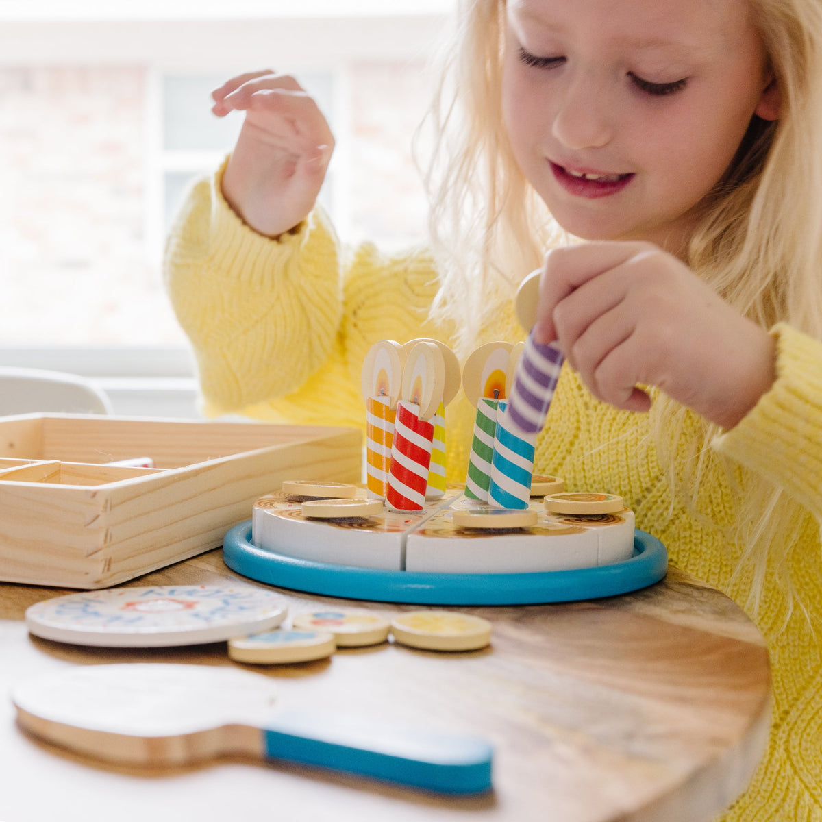 Wooden Birthday Cake Play Set