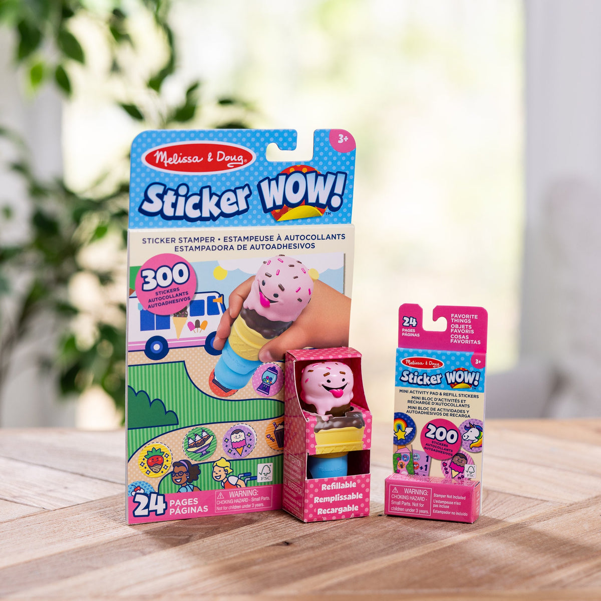 Sticker WOW!™ Ice Cream Bundle: Activity Pad & Sticker Stamper + Mini Activity Pad and 200 Refill Stickers