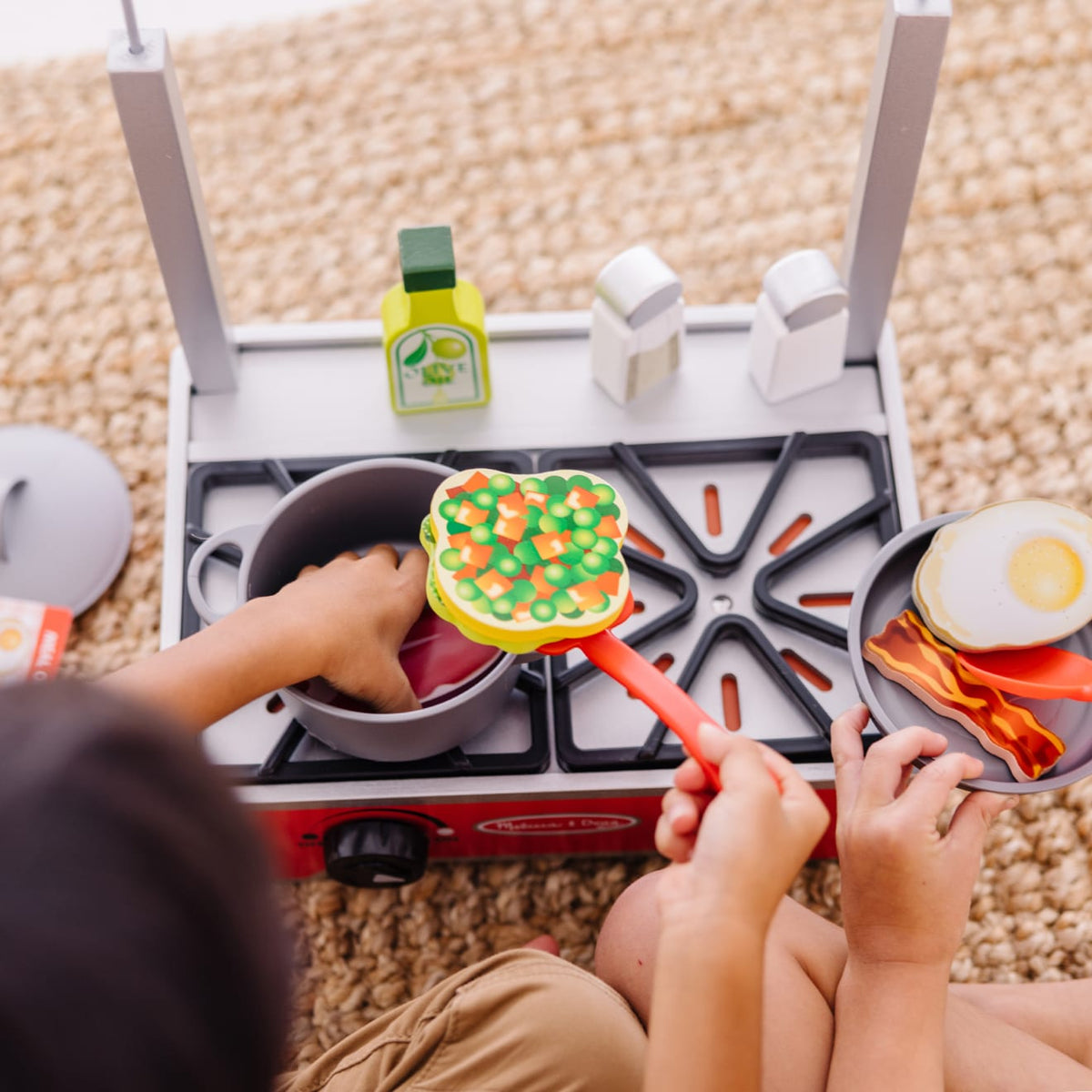 Deluxe Wooden Cooktop Set