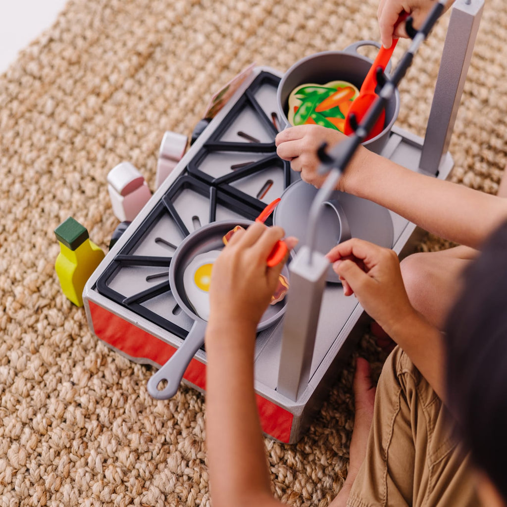 Deluxe Wooden Cooktop Set