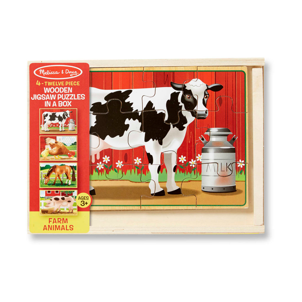 Farm Animals Jigsaw Puzzles in a Box