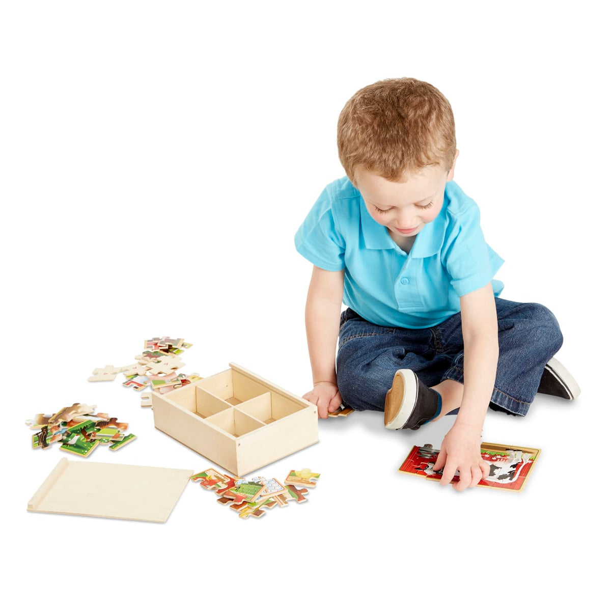 Farm Animals Jigsaw Puzzles in a Box