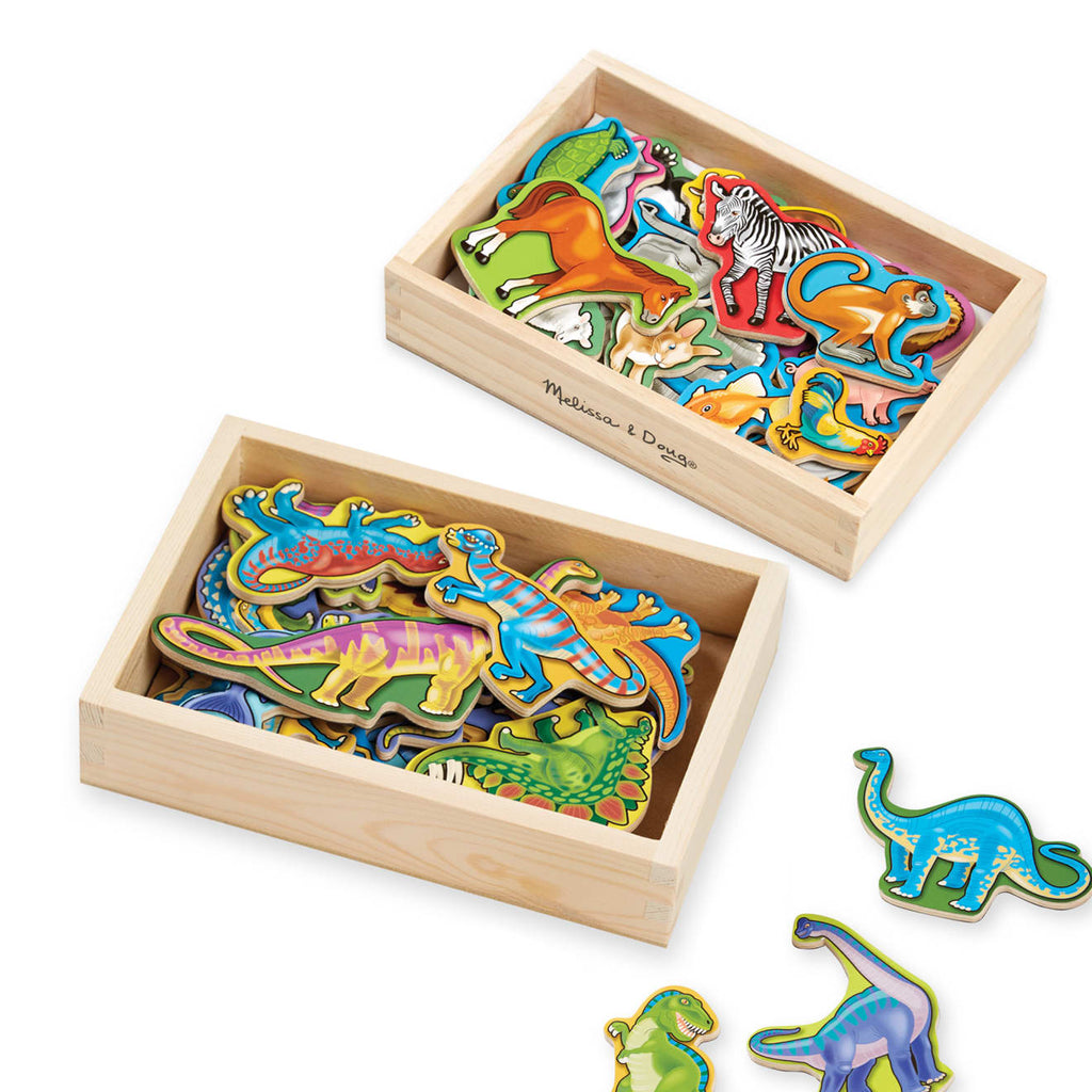 Wooden Magnets Bundle - Animals and Dinosaurs