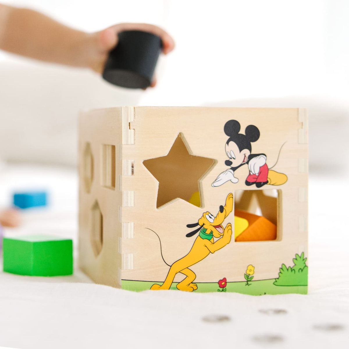 Disney Mickey Mouse & Friends Wooden Shape Sorting Cube