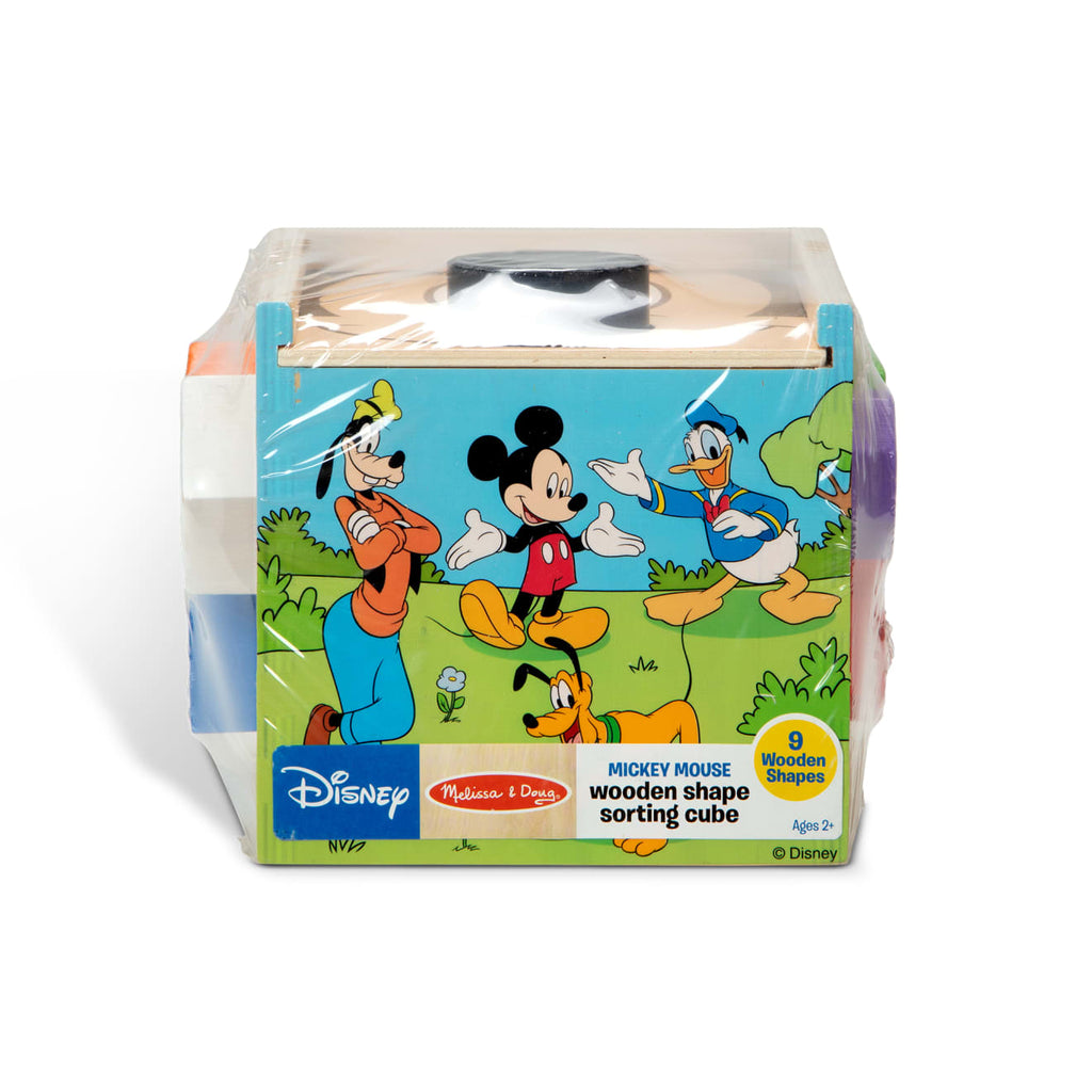 Disney Mickey Mouse & Friends Wooden Shape Sorting Cube