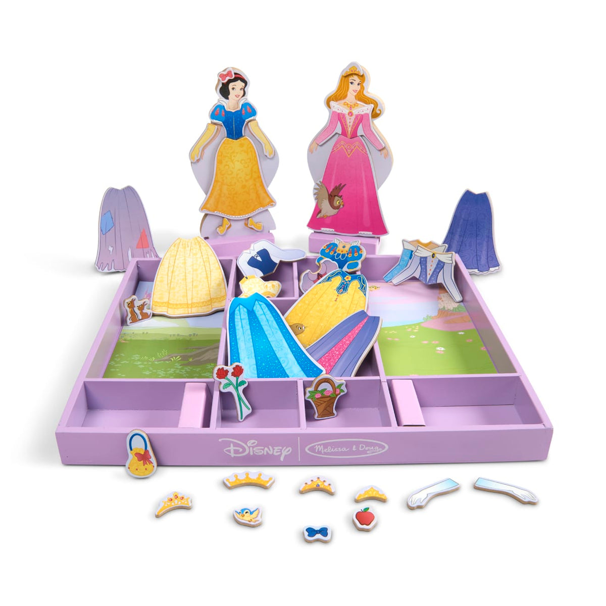 Sleeping Beauty & Snow White Wooden Magnetic Dress-Up