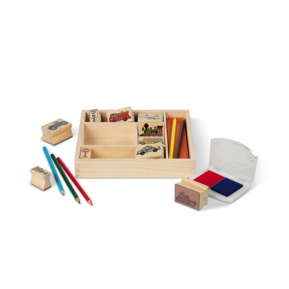 Wooden Stamp Set - Vehicles