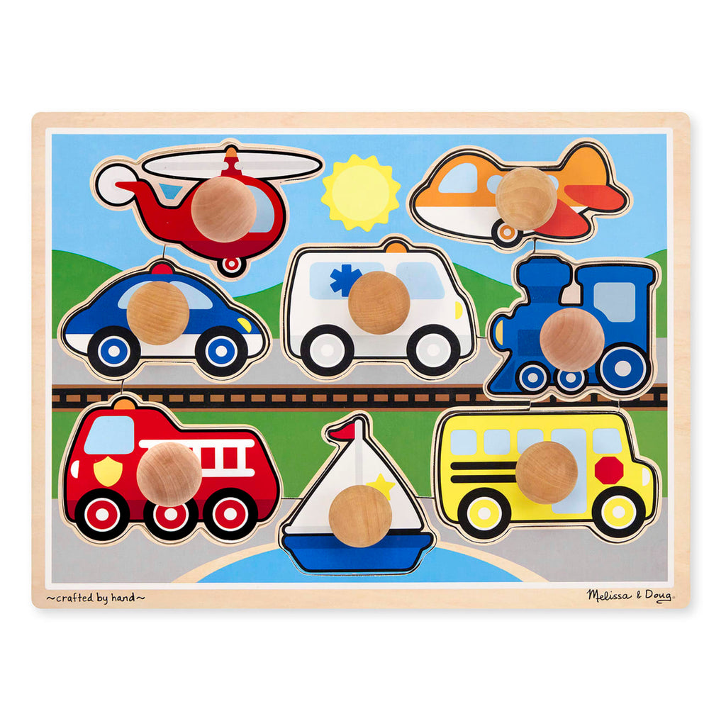 Vehicles Jumbo Knob Puzzle - 8 pieces