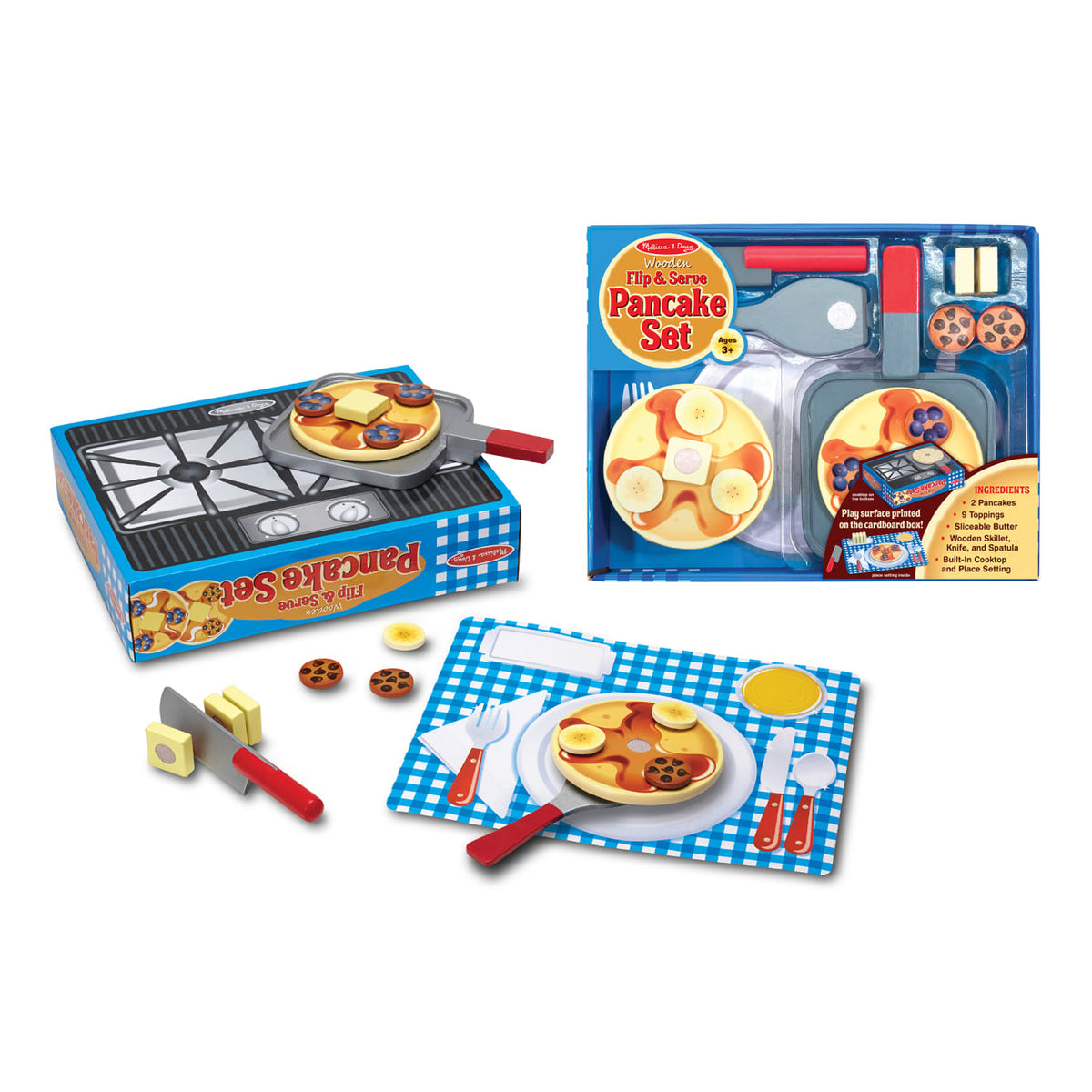 Flip & Serve Pancake Set - Wooden Play Food