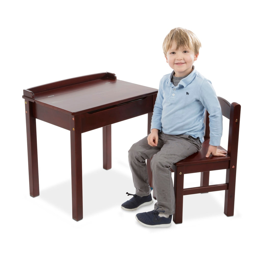 Child's Lift-Top Desk & Chair - Espresso