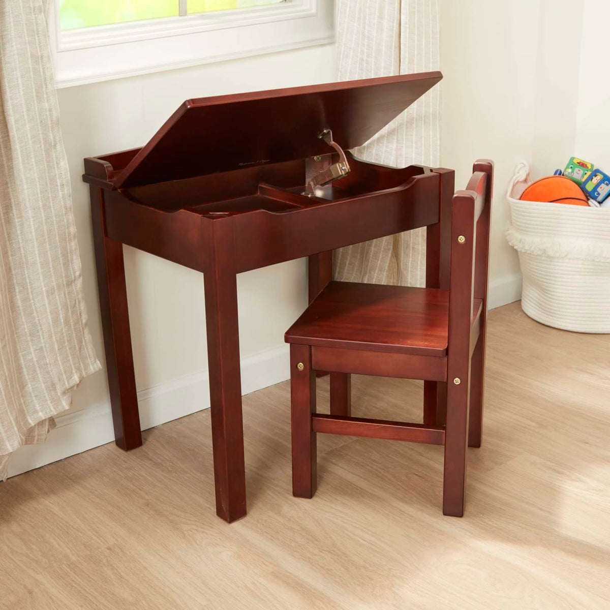 Child's Lift-Top Desk & Chair - Espresso