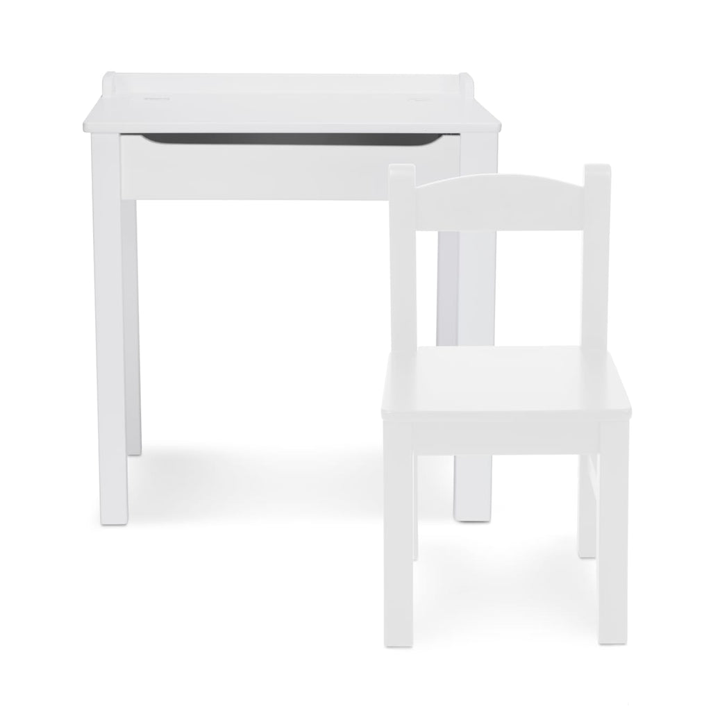 Child's Lift-Top Desk & Chair - White