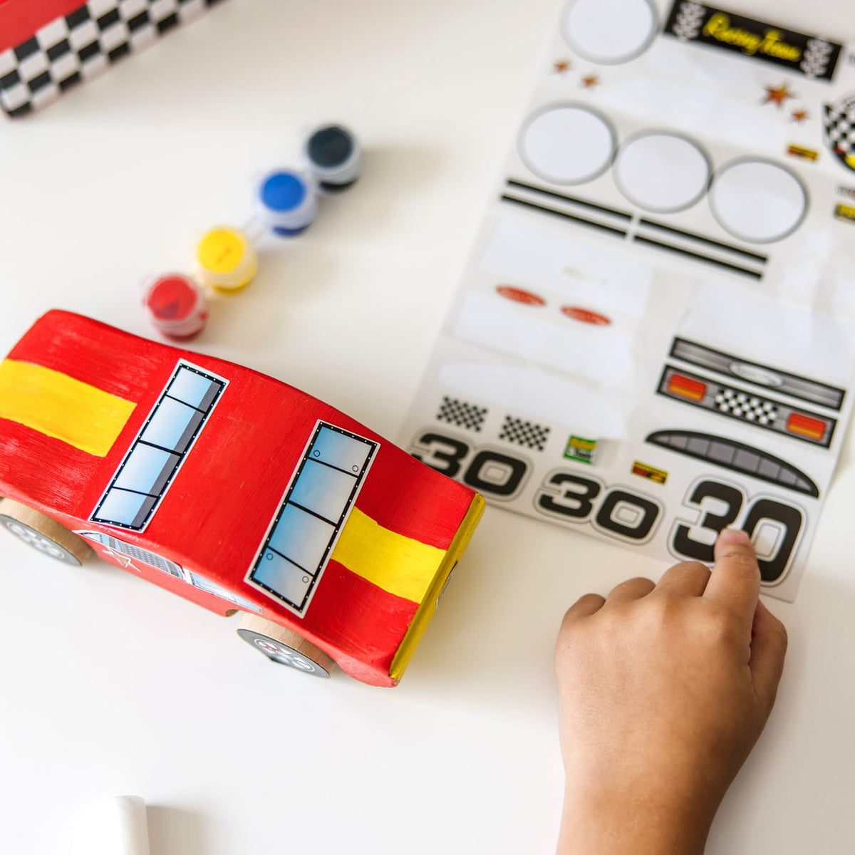Decorate-Your-Own Wooden Race Car