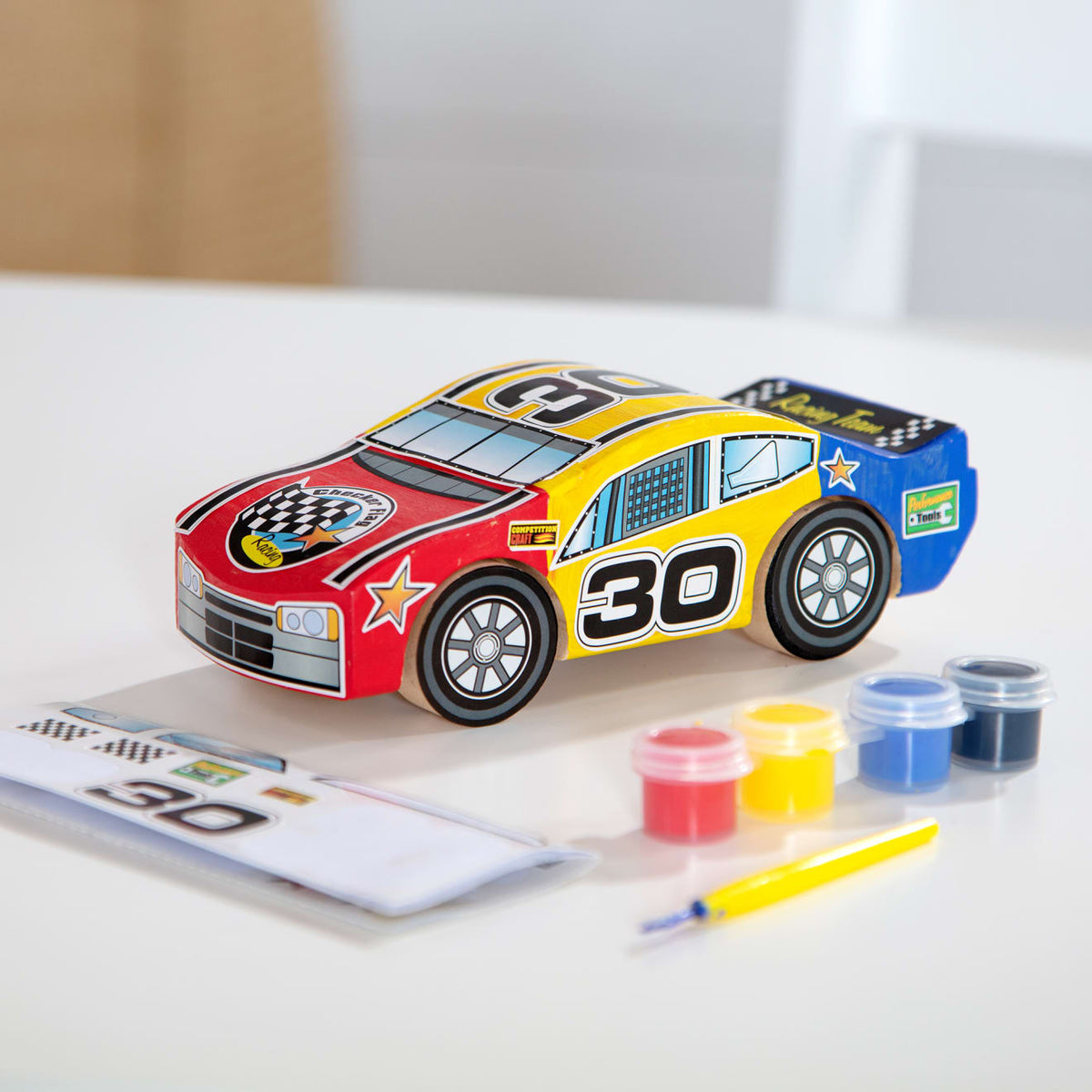 Decorate-Your-Own Wooden Race Car