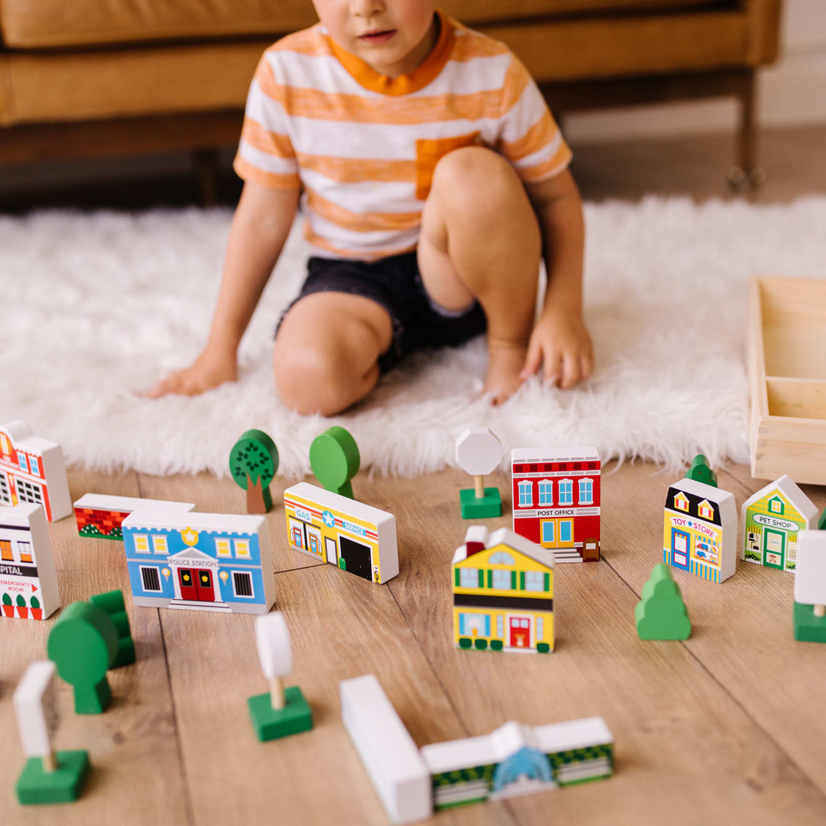 Wooden Town Play Set