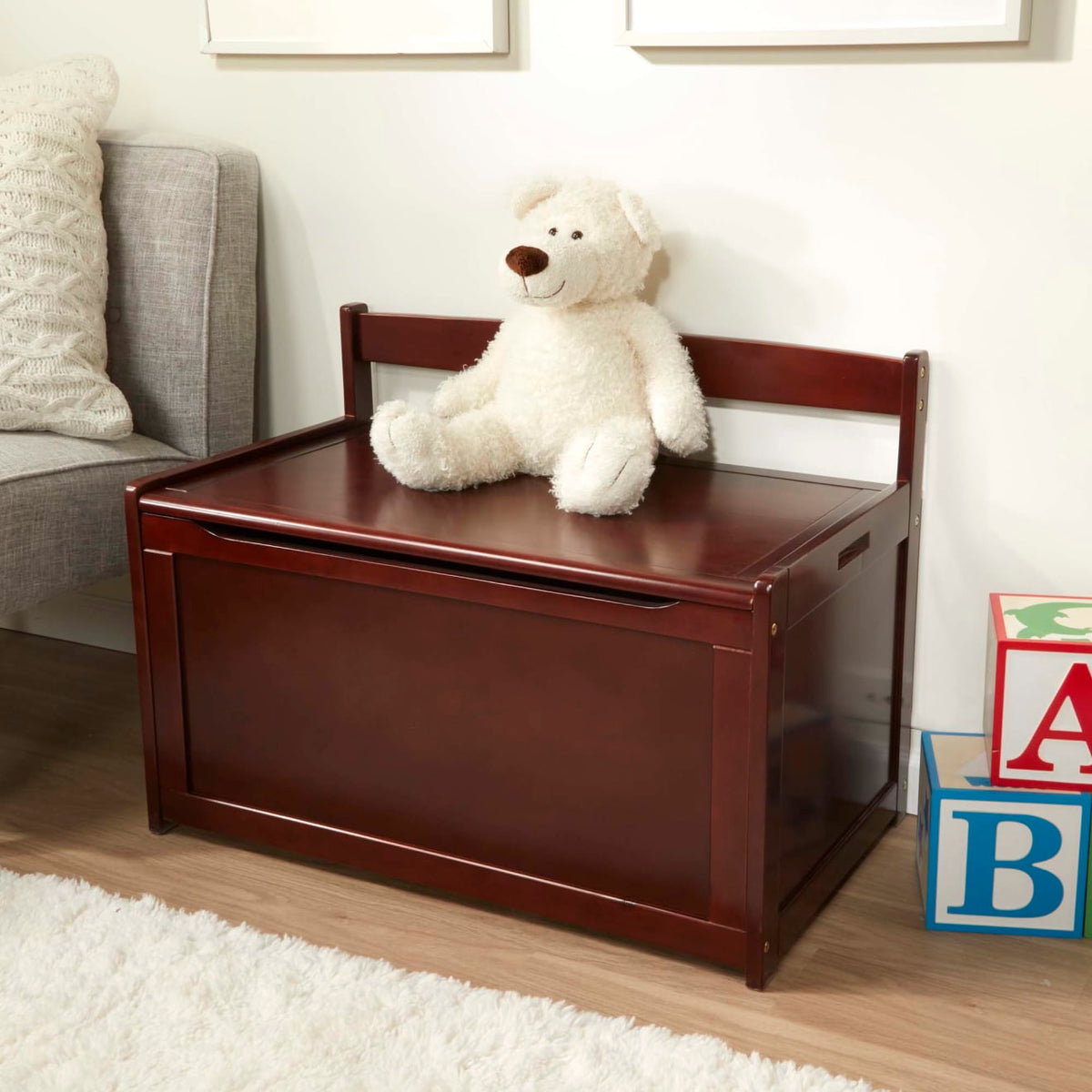 Wooden Toy Chest (Espresso)