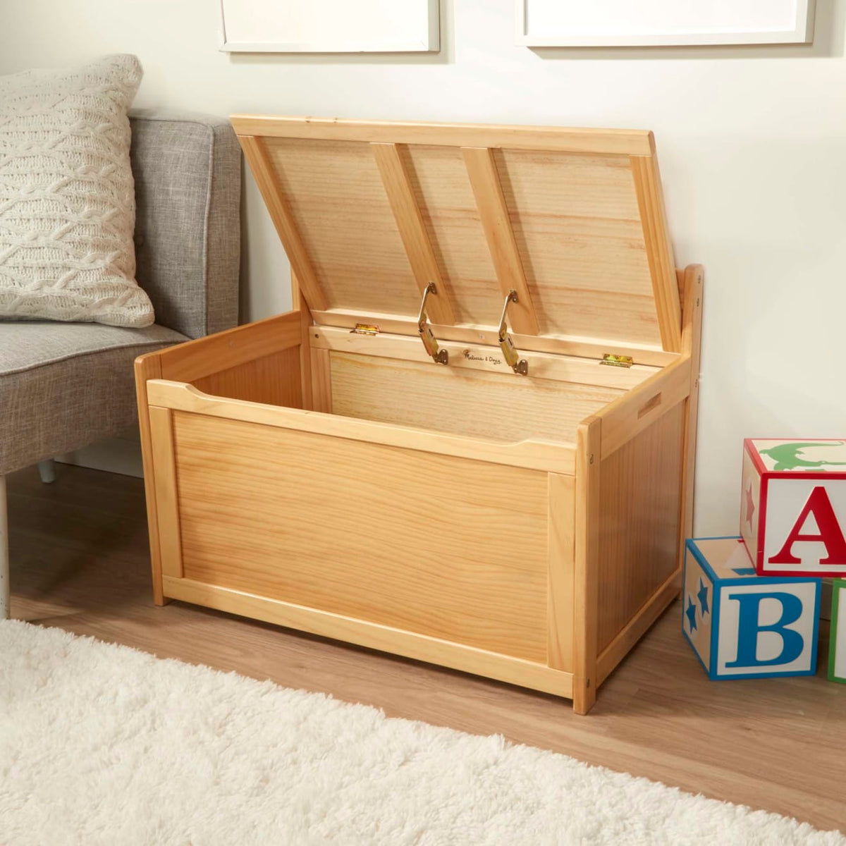 Wooden Toy Chest (Honey)