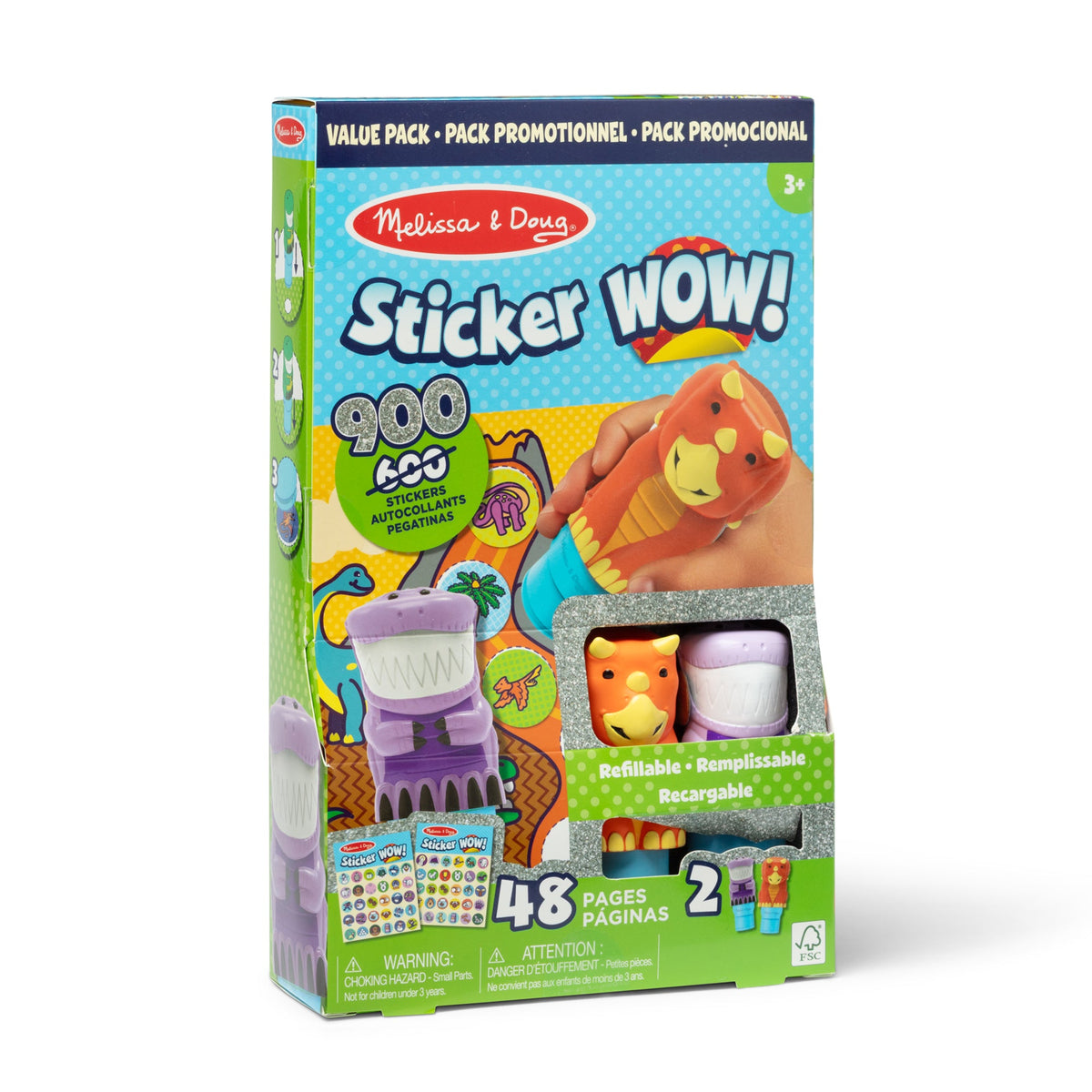 Sticker WOW!™ Activity Pad & Sticker Stamper Value Pack - Dinosaur