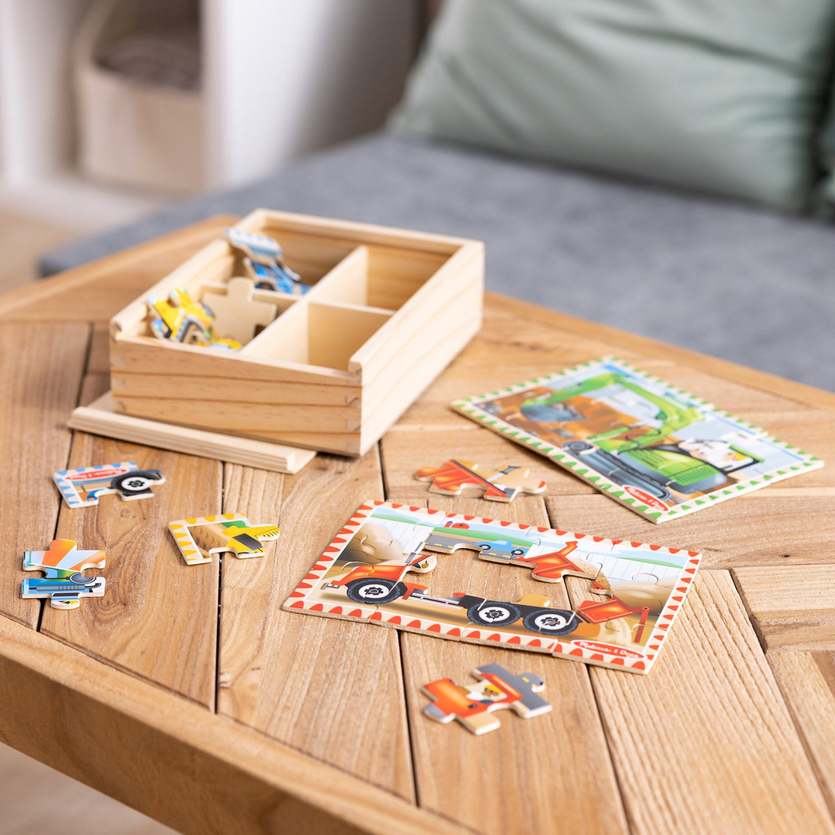 Wooden Jigsaw Puzzles in a Box - Construction