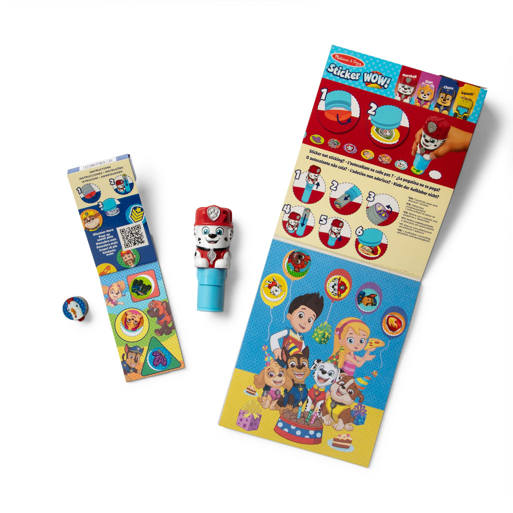 Sticker WOW!™ PAW Patrol Marshall Bundle: Activity Pad & Sticker Stamper + Mini Activity Pad and 200 Refill Stickers