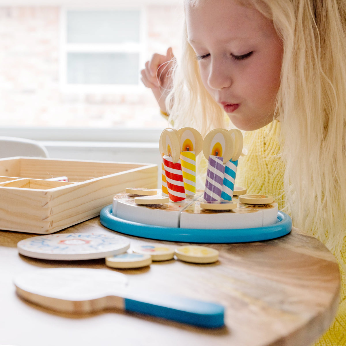 Wooden Birthday Cake Play Set