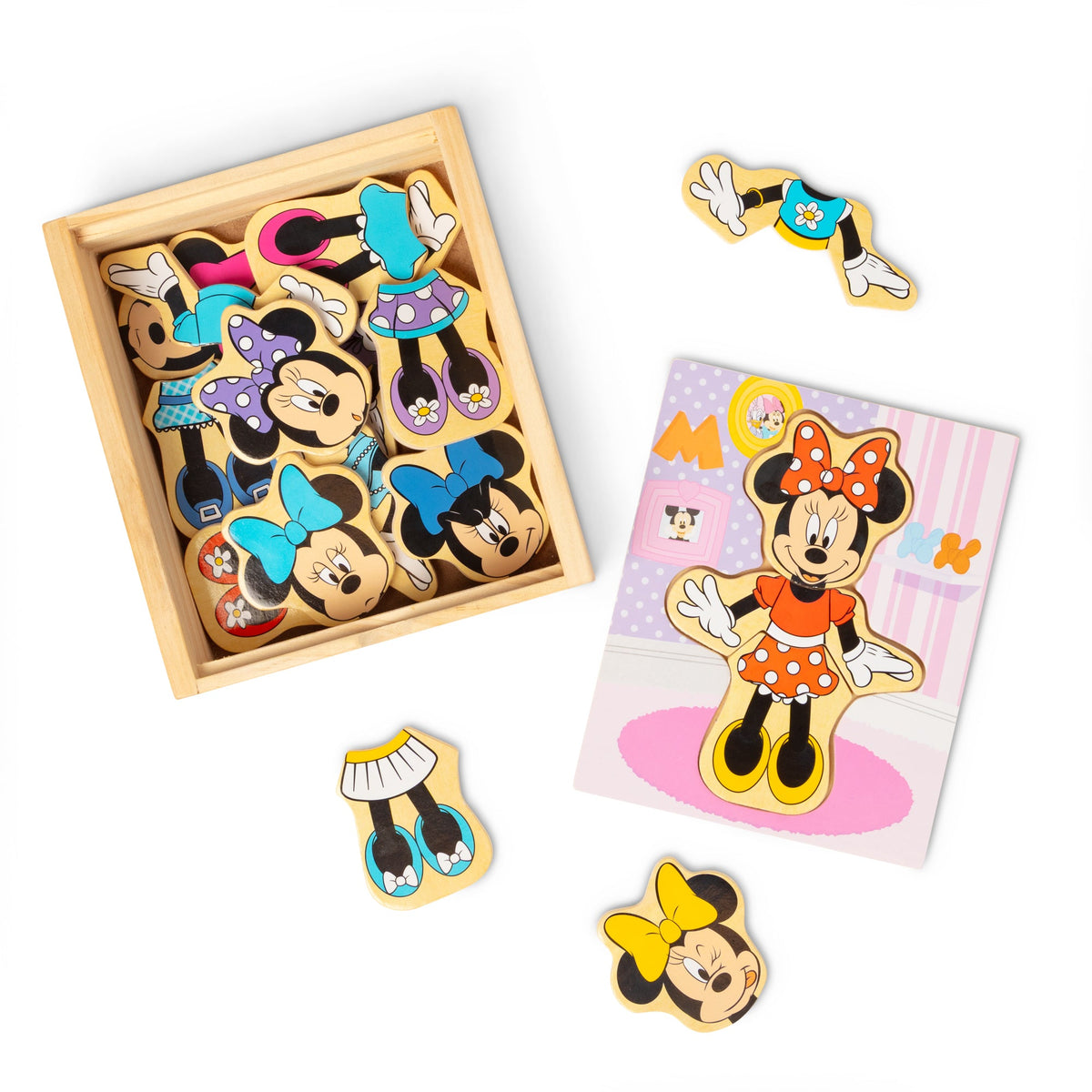 Disney Minnie Mouse Wooden Mix & Match Dress-Up Puzzle