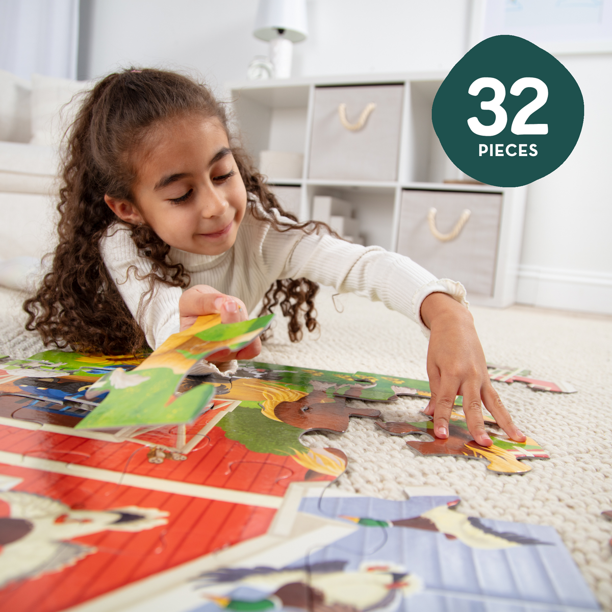 Busy Barn Shaped Floor Puzzle - 32 Pieces