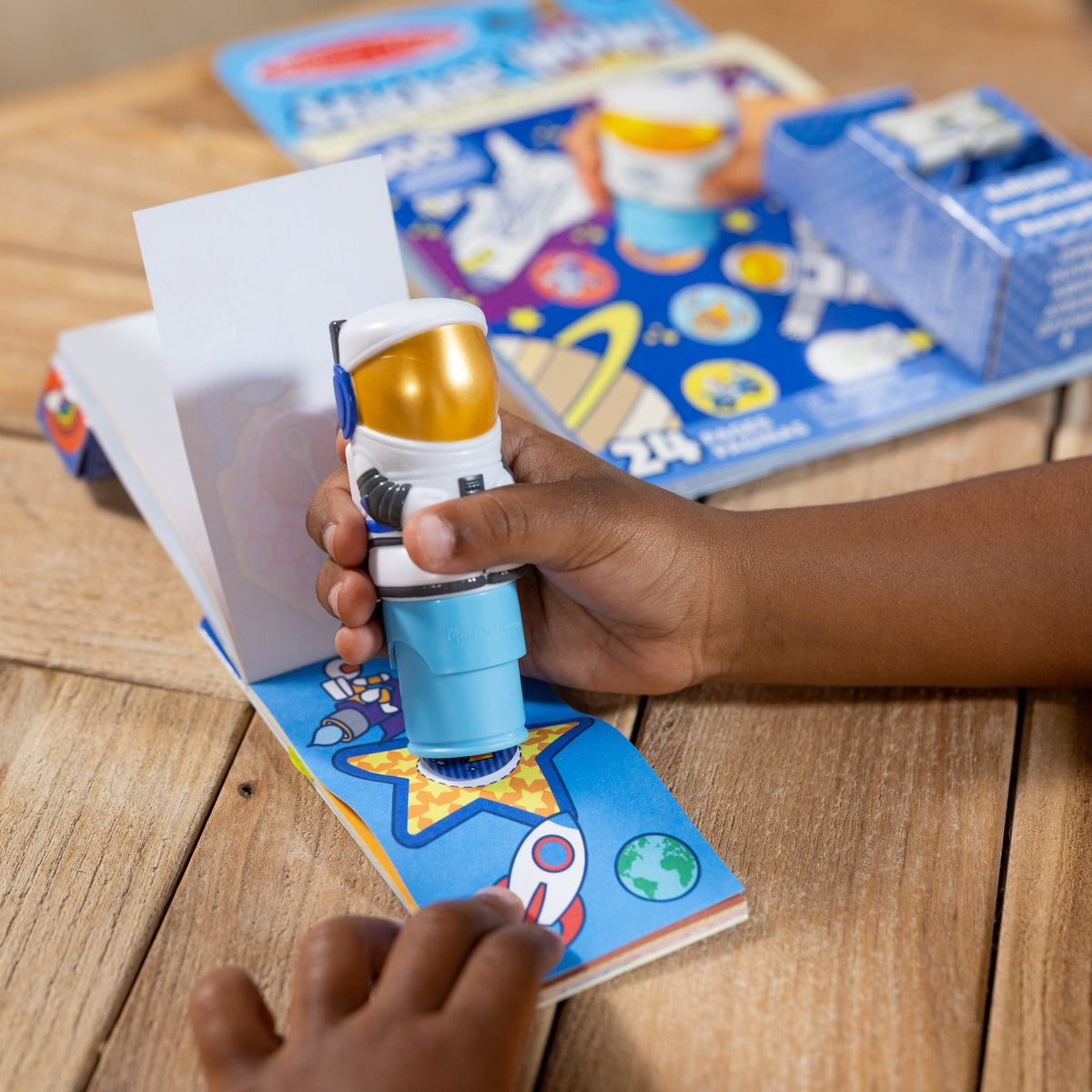 Sticker WOW!™ Astronaut Bundle: Activity Pad & Sticker Stamper + Mini Activity Pad and 200 Refill Stickers