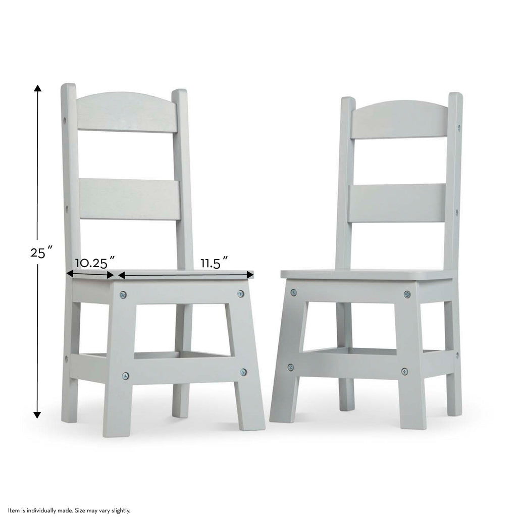 Child’s Wooden Chair Pair – Gray